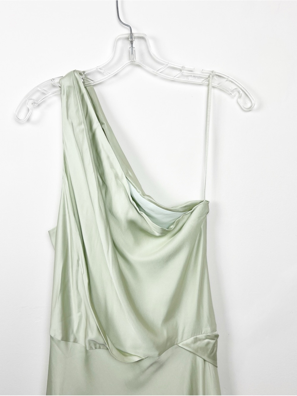 A.L.C. Aster One-Shoulder Gown in Spearmint 8 - Picture 8 of 10